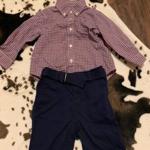 Polo Ralph Lauren Shirt and Pant set: Boy size 9m